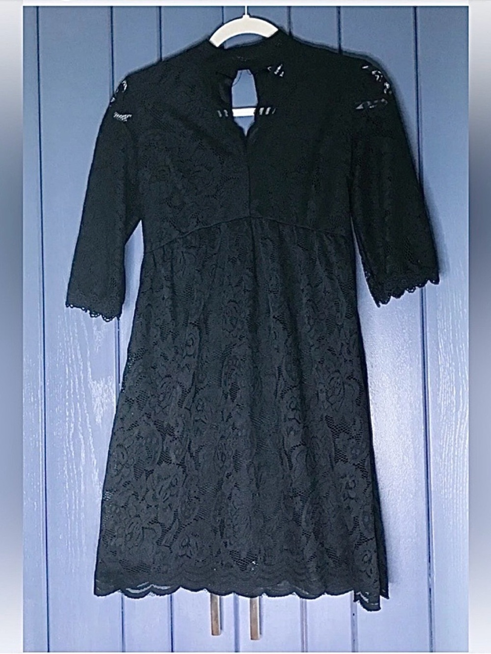 Black Lace Choker Collar Dress Juniors Size Small Whimsigoth Goth Dark Romance